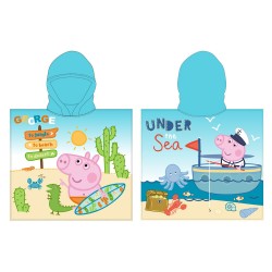 Peppa Pig George microfibre poncho towel