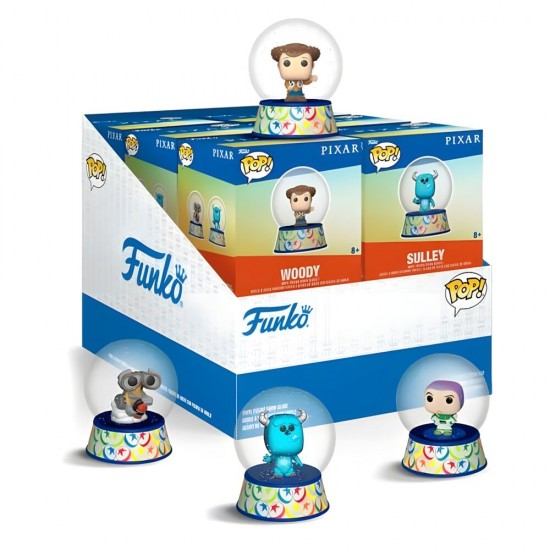 Disney Pixar assorted Mystery Mini Snow globe figure 12 Τεμ.
