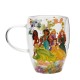 Disney Princess floral decorative glass mug