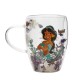 Disney Princess Jasmine floral decorative glass mug