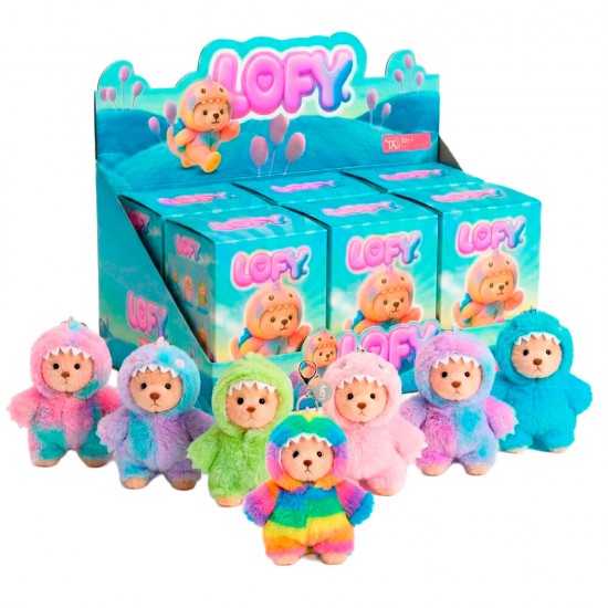 Lofy Bear assorted Blind Box Surprise plush toy keychain 6 Τεμ.