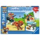 Puzzles Patrulla Canina Paw Patrol 3x49pz