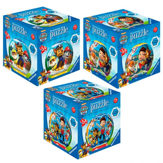 Paw Patrol 3D assorted Puzzle 54pz 6 Τεμ.