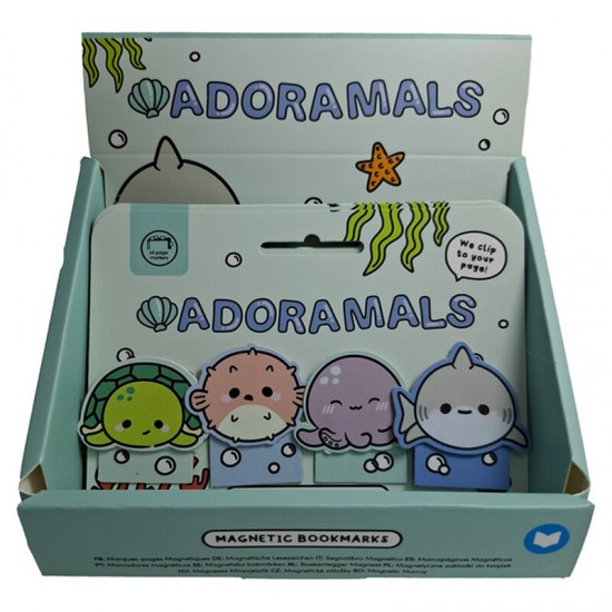 Adoramals adorable animals magnetic bookmark set 24 Τεμ.