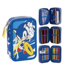 Sonic the Hedgehog triple pencil case