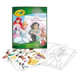 Crayola Disney Princess Colouring Book + Stickers Set 12 Τεμ.