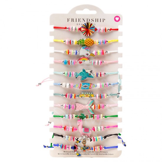 Boho beach characters assorted bracelet 12 Τεμ.