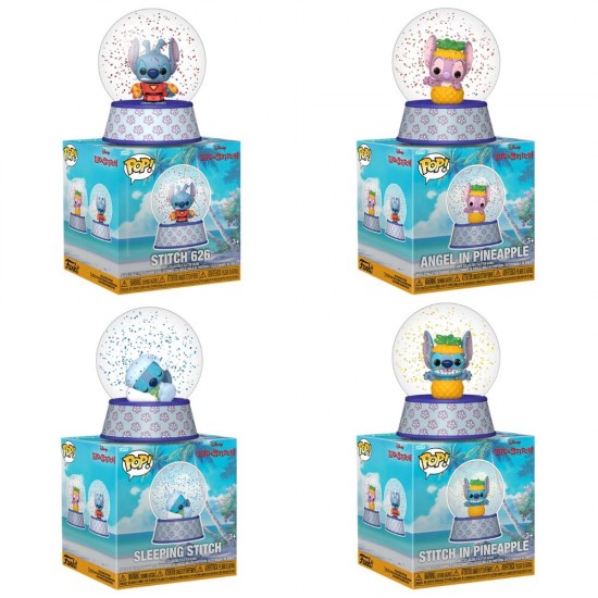assorted Mystery Mini Snow globe figure Disney Stitch 12 Τεμ.