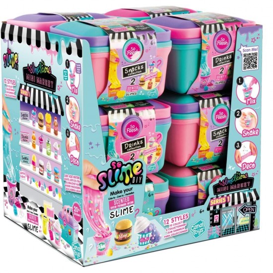Slime Diy assorted Mini market slime case 12 Τεμ.