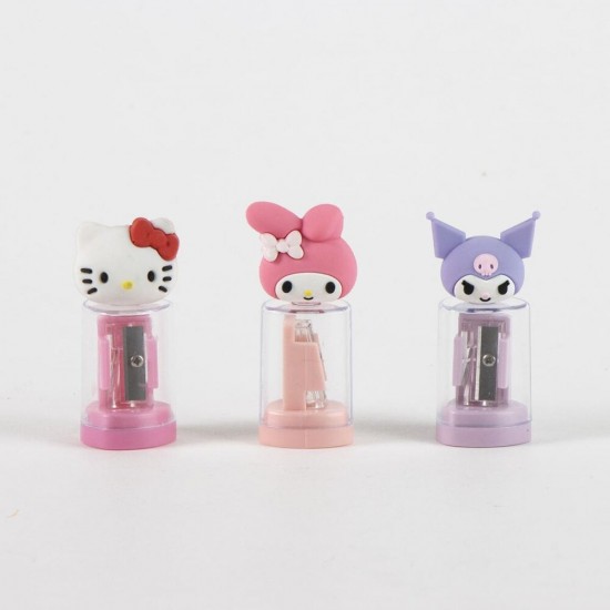 Hello Kitty and Friends assorted pencil sharpener with container 24 Τεμ.