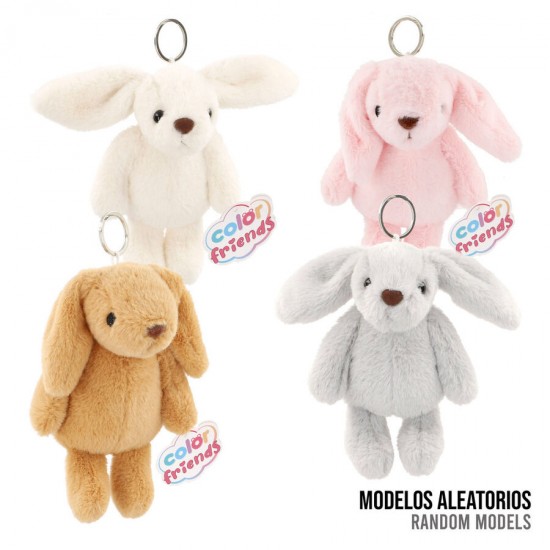 Rabbit assorted plush keychain 12cm 24 Τεμ.