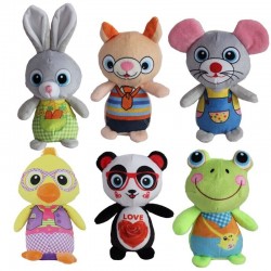 Animals assorted plush toy 25cm 12 Τεμ.