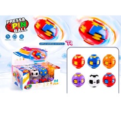 Press & Spin Ball anti-stress sensory puzzle 24 Τεμ.