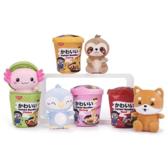Kawaii Kuties Noodle Pots assorted plush toy 17cm 8 Τεμ.