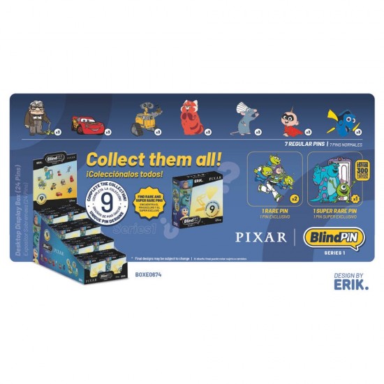 Disney Pixar pin mystery collectible BlindPIN 24 Τεμ.