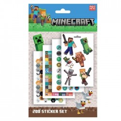 Minecaft set 200 stickers 12 Τεμ.