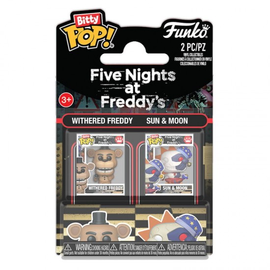 Bitty POP pack 2 figures  Five Nights at Freddys Withered Freddy - Sun & Moon 12 Τεμ.