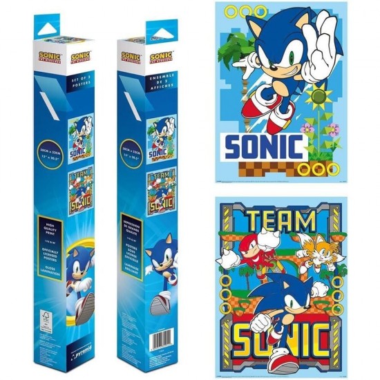 Sonic The Hedgehog 2 poster set