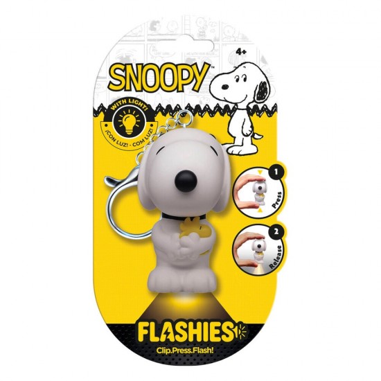 Flashies Peanuts Snoopy 3D keychain with led flashlight