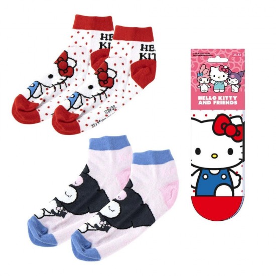 Hello Kitty Kuromi adult set 2 pairs of socks 12 Τεμ.