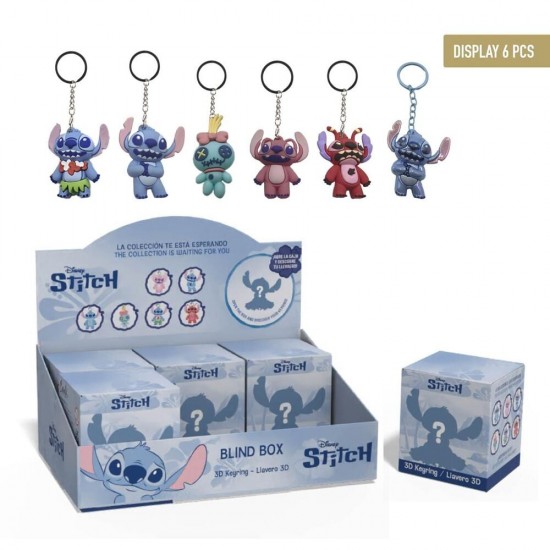 Disney Stitch assorted surprise keychain 6 Τεμ.