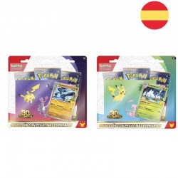 Spanish Pokemon 30 Anniversary Tech Sticker assorted Card game 12 Τεμ.