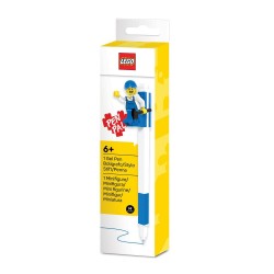 Lego blue gel pen with minifigure