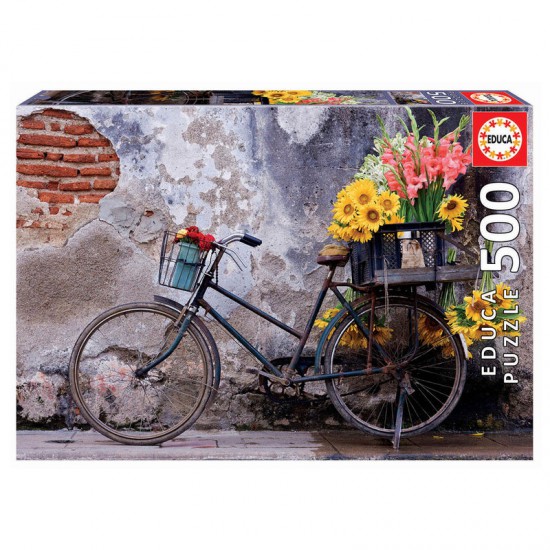 Bicycle with Flowers puzzle 500pzs