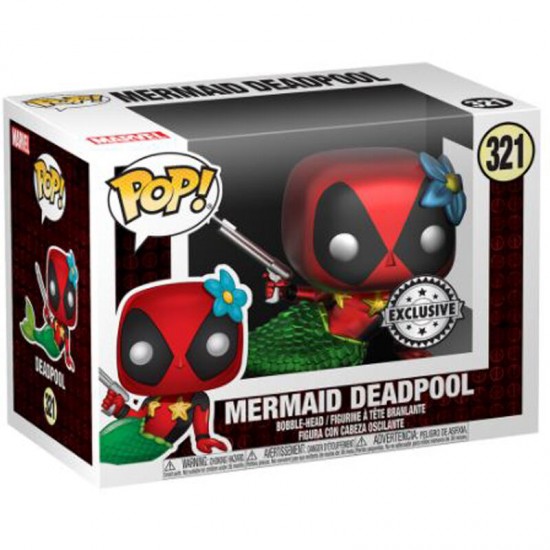 Set figure POP & Tee Marvel Deadpool Mermaid Exclusive L