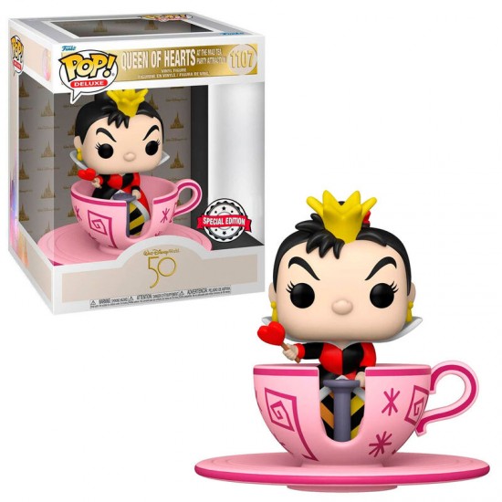 POP figure Walt Disney World 50th Queen of Hearts at mad tea party Exclusive