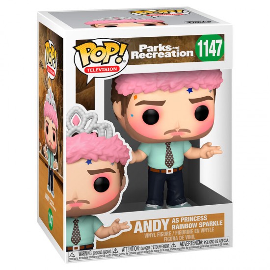 POP figure Parks and Rec Andy as Princess Rainbow Sparkle