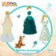 Disney Cinderella dresses wooden magnetic set