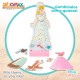 Disney Cinderella dresses wooden magnetic set