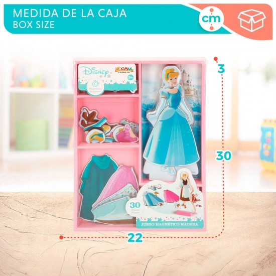 Disney Cinderella dresses wooden magnetic set