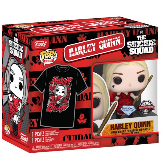 Set figure POP & Tee DC Comics Escuadron Suicida Harley Quinn XL