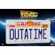 Back to the Future DeLorean Outatime license plate replica