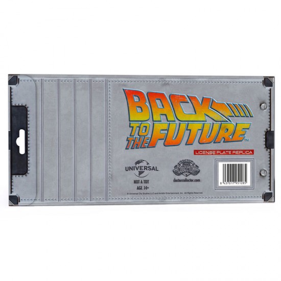 Back to the Future DeLorean Outatime license plate replica