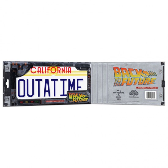 Back to the Future DeLorean Outatime license plate replica