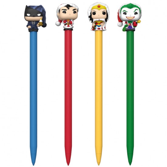 DC Comics Holiday Super Heroes display 16 pens 16 Τεμ.