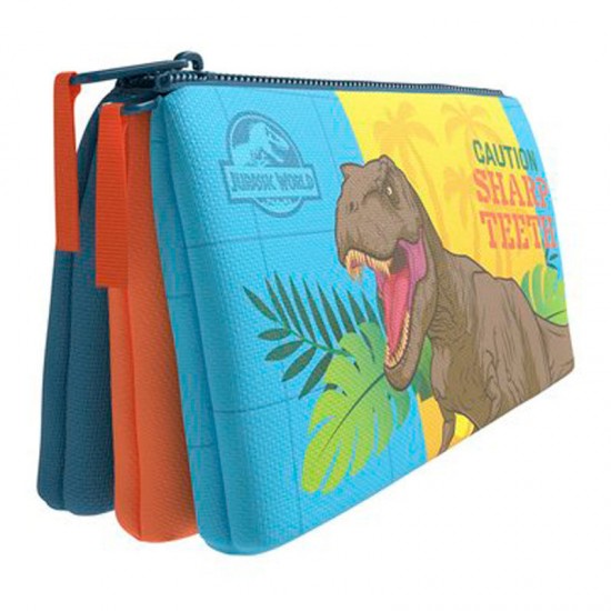 Jurassic World pencil case triple 6 Τεμ.