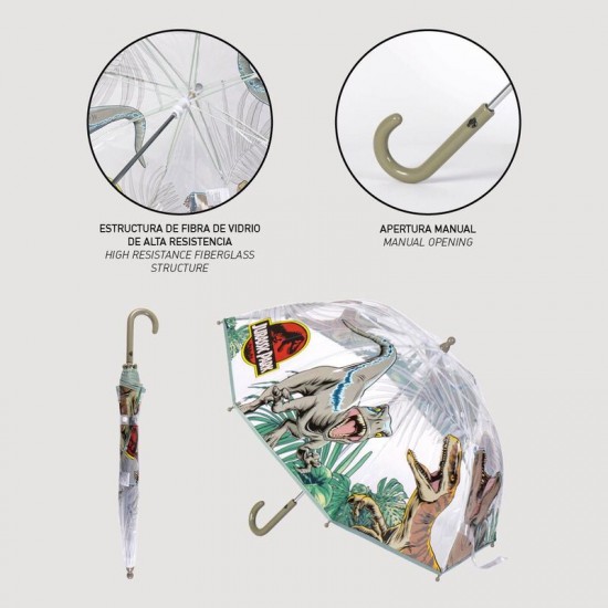 Jurassic Park bubble manual umbrella 45cm 4 Τεμ.