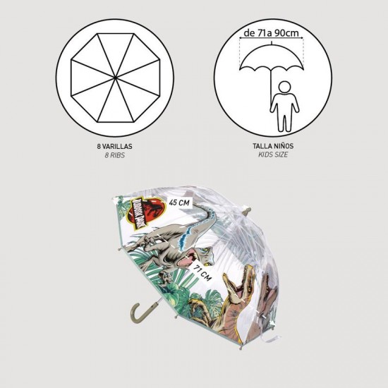Jurassic Park bubble manual umbrella 45cm 4 Τεμ.