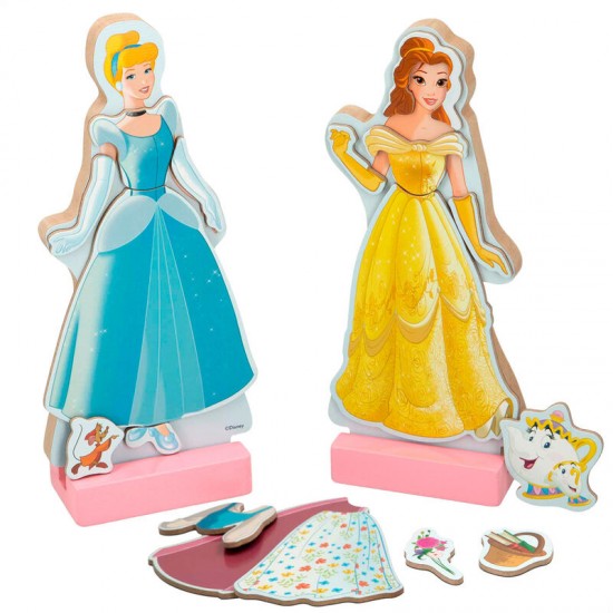 Disney Princess dresses wooden magnetic set