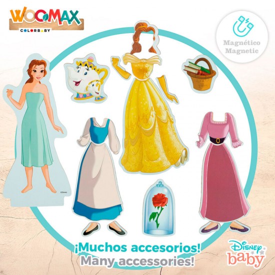 Disney Princess dresses wooden magnetic set