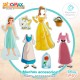 Disney Princess dresses wooden magnetic set