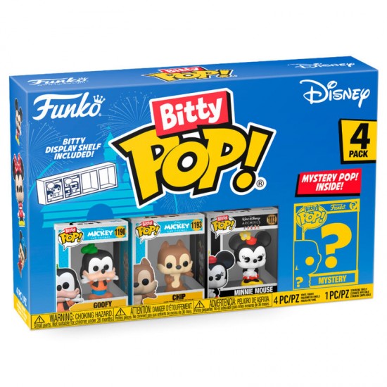 Blister 4 figures Bitty POP Disney Sorcerer Goofy