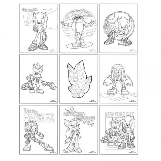 Sonic Prime Colouring stationery set