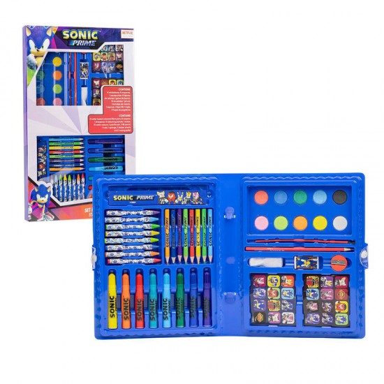 Sonic Prime Colouring stationery set