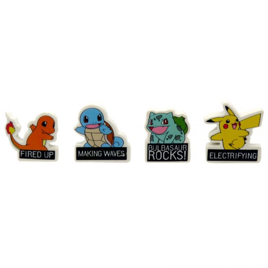 Pokemon set 4 erasers 8 Τεμ.