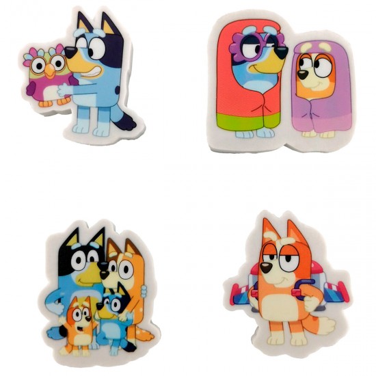 Bluey Set 4 erasers 12 Τεμ.